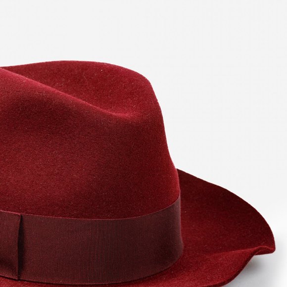 *SOLD* Hermès Wine Red Rabbit Felt Hat with Bow - Picture 4 of 15